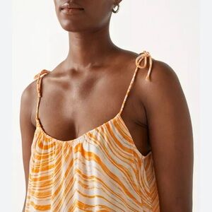 Yellow flowy mini dress size 4 Small